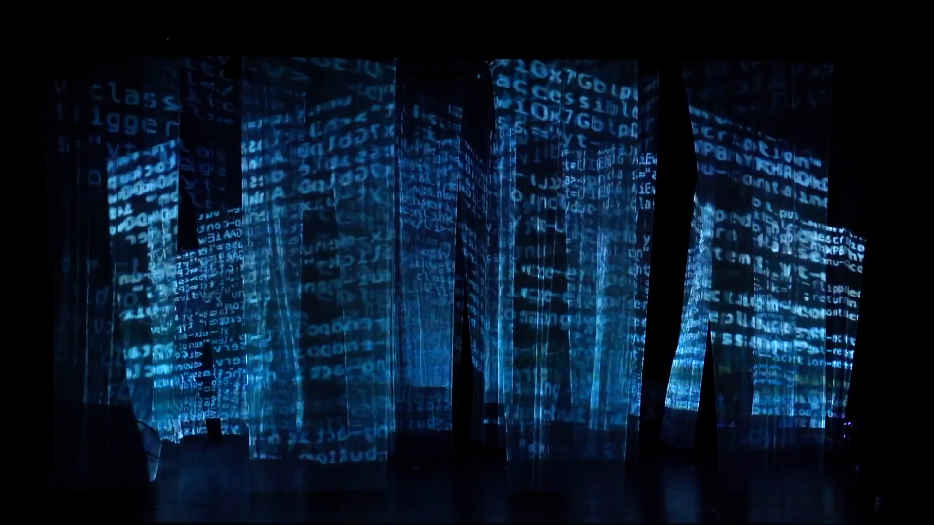 Videoinstallation aspekt b – Projektion und Raumgestaltung, Ansicht 1